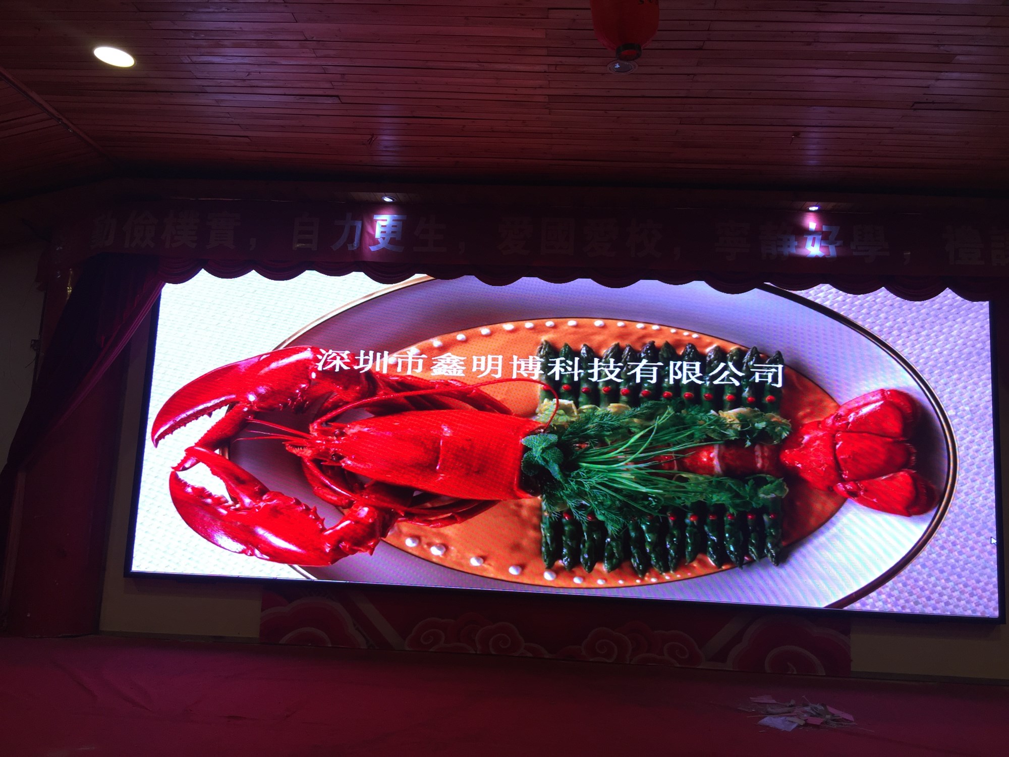 LED玻璃屏供应商鑫明博客户案例P4户内山水田园